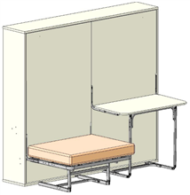Механизм Откидная шкаф-кровать с диваном и столом