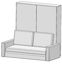 Механизм шкаф-кровать подъемная + приставной диван